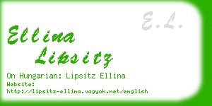 ellina lipsitz business card
